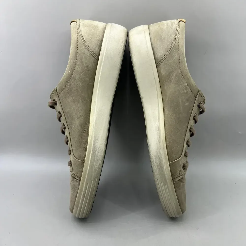 ECCO Soft 7 Casual Sneakers Men Size 11 US, 45 EU Brown Nubuck Comfort Low Shoes